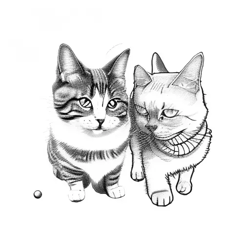 Dog And Cat Playing Together