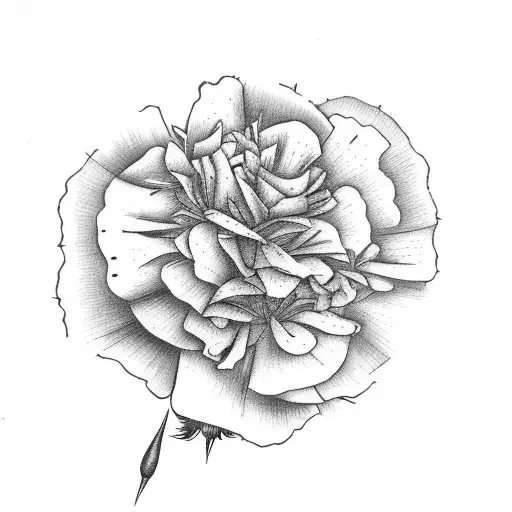 Rose Carnations And Poppy Flowers