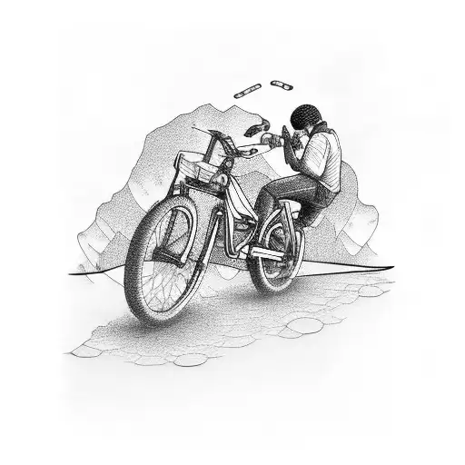 Guy Falling On His Face Because His Bike Broke Down