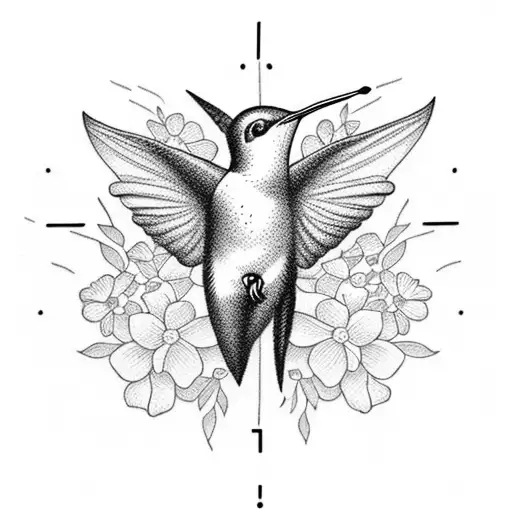 Humming Bird Flowers Clock