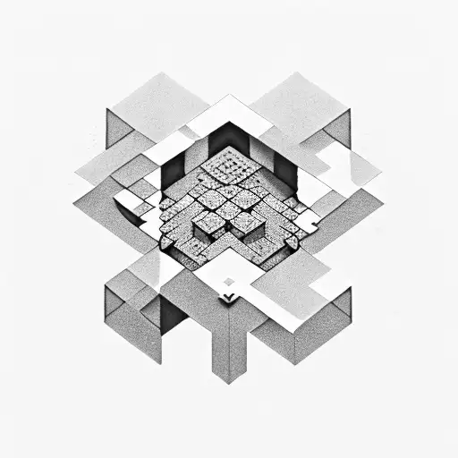 Minecraft Furnace Fine Line Art