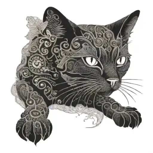A Cat Made Of Fine Lace
