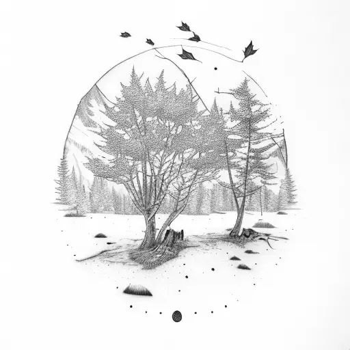 Maple Lead With Hunting Camp Inside