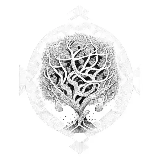 Dna Mit Baum Des Lebens