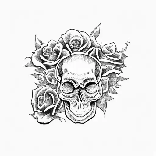 Skull And Roses