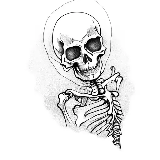 Skeleton Holding Wineglass
