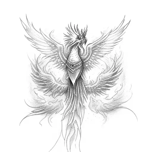 Phoenix Rising With Woman As Body