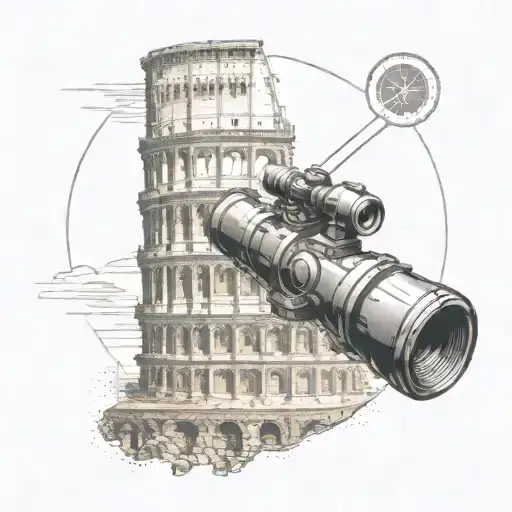 Sniper Scope With A Silhouette Of The Colosseum In The Background