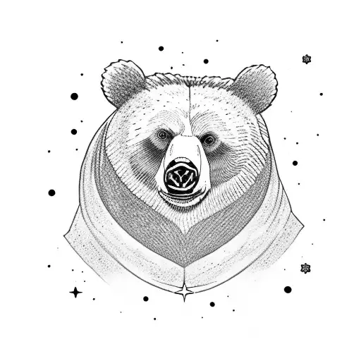 Bear Looking At Stars