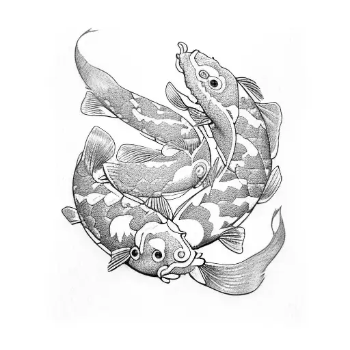 Koi Fish Cherry Blossom