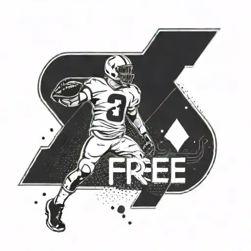 A Football Jersey With The Number 'Mon Frere' And A Football Player Silhouette In The Background