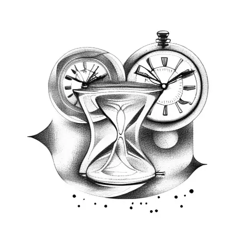 Hourglass With Clock