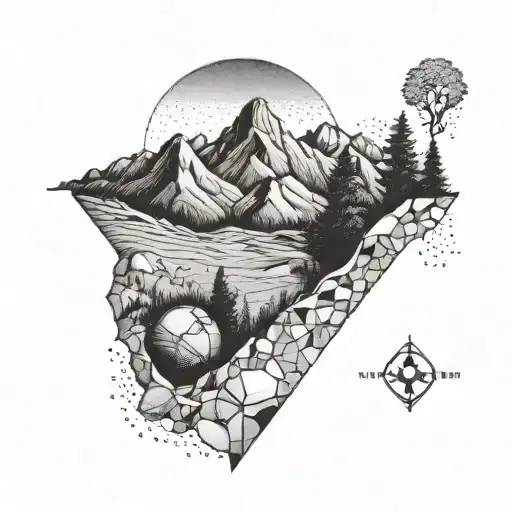 A Boulder Landscape With A Hidden Cu Football Logo