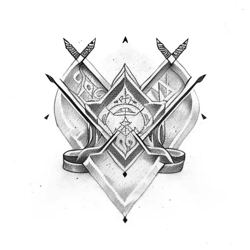 Cover Up For Two Arrows And Letters In Between