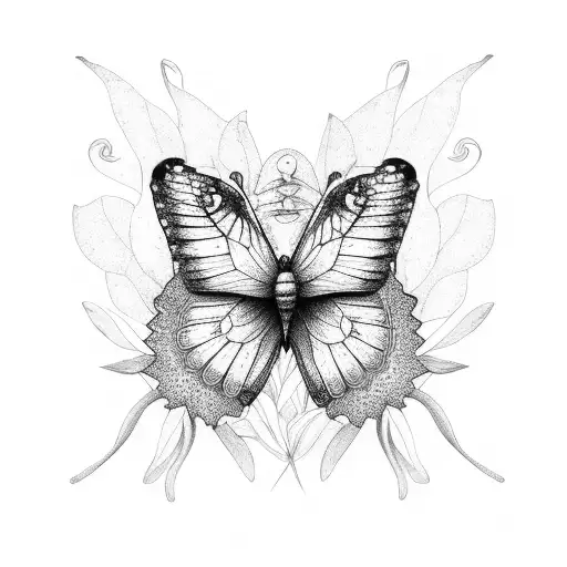 Flower Butterflies Bird