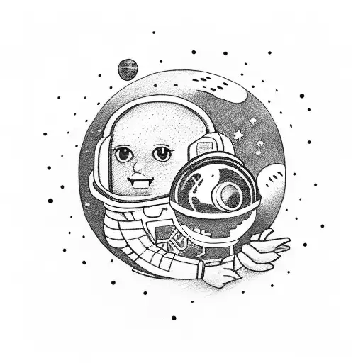 Astronaut Holding Moon Ki Blast