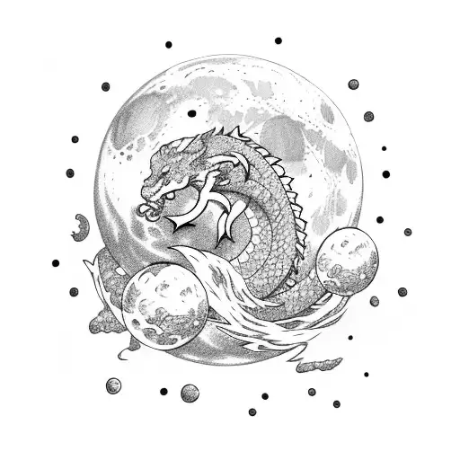 Astronaut Holding Moon Dragon Ball