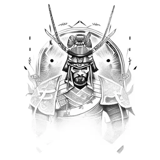 Design A Tattoo Of A Samurai Warrior In A Gaming-inspired Style