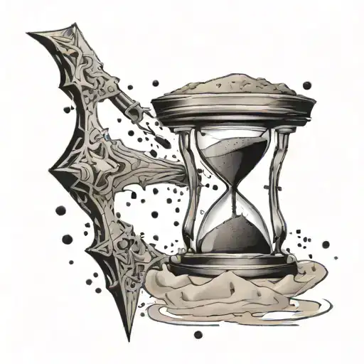 An Hourglass Filled With Pixelated Darts Falling Through The Sands Of Time