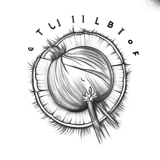 Coconut Tree With Lettering Fiji As The Stem