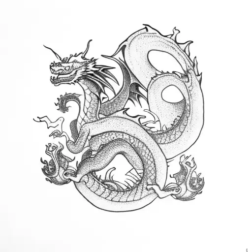 Dragon With Mushrooms