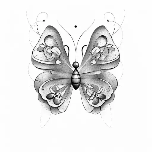 Butterfly With Semicolon As The Body
