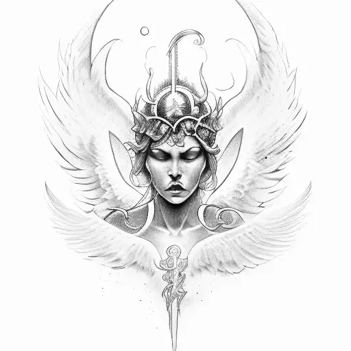 Angel Smiting A Demon