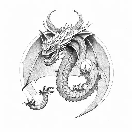Dragon Holding Sword