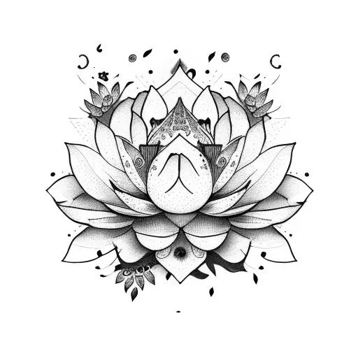 Lotus Flower And Pomegranate