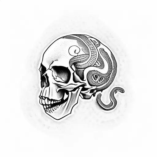 Skull With Snake Inside