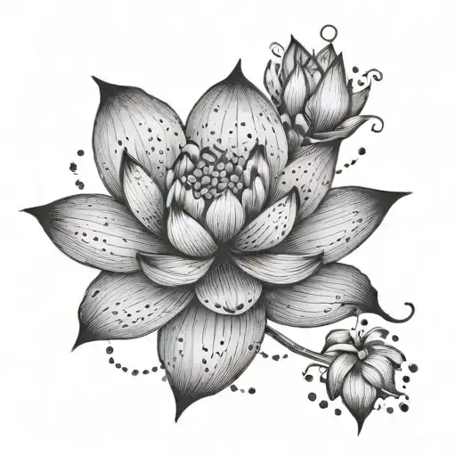 Name Floralie With A Lotus Flower