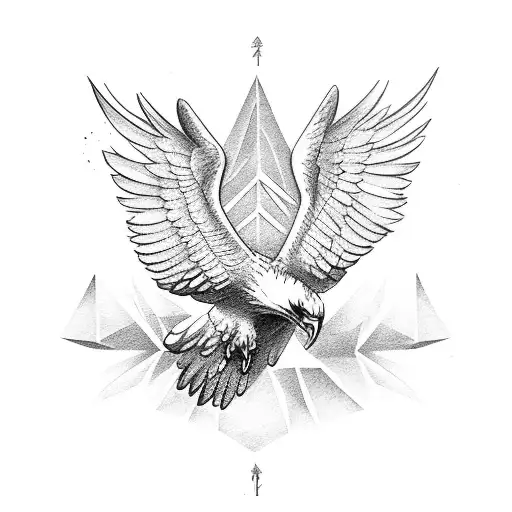 Eagle Made With A Tree Branches As Its Wings