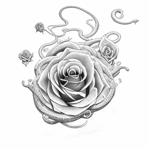 Earth Snake With Roses