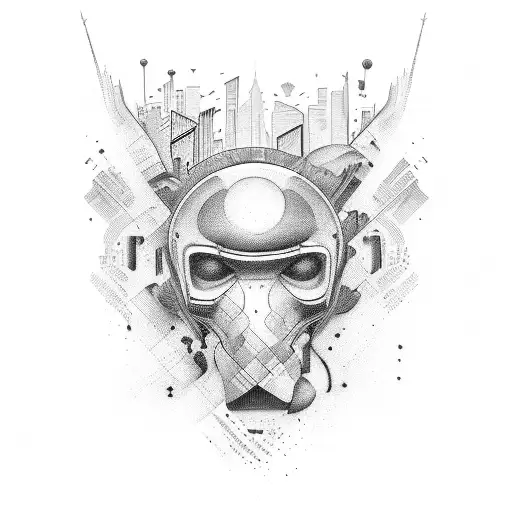 The Word Debuccio In Script With A Background Of New York City