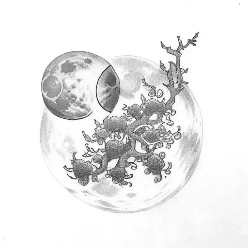 Moon With Laurels Crown