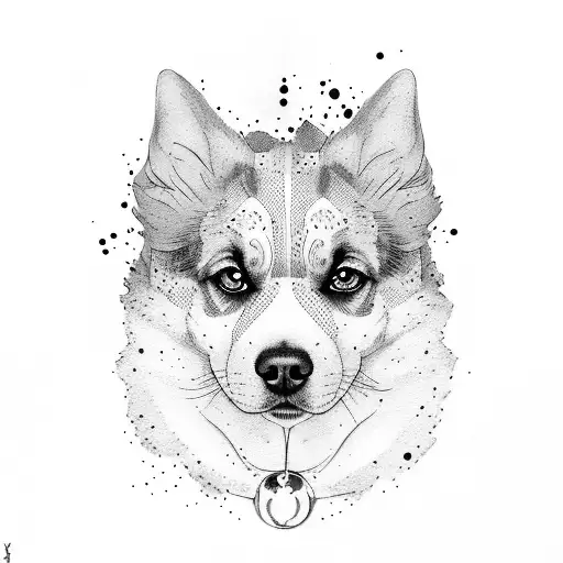 Dog In Aquarela Perfil