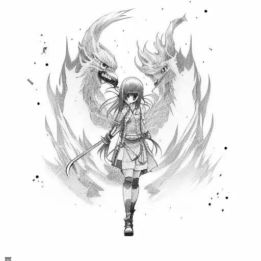 A Scene From A Favorite Anime Movie With The Main Character Holding A Sword