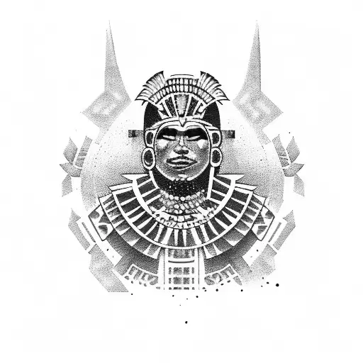 Aztec Warrior Girl Tribal