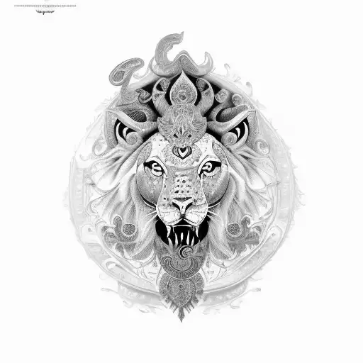 Hindu Lion Chest Sternum