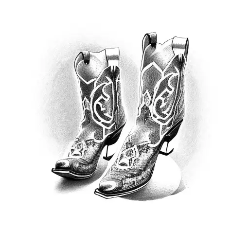 Cowboy Boot With Snake