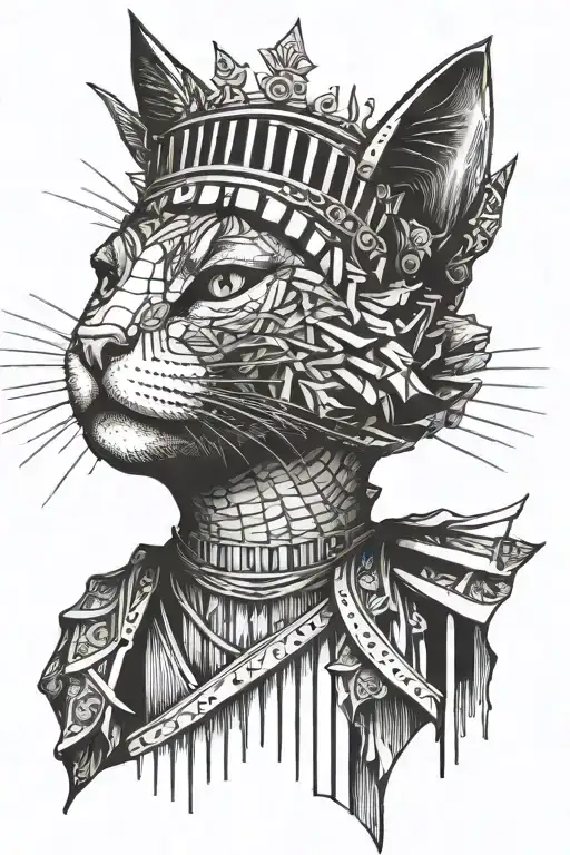 Cat Posing As The Statue Of Liberty