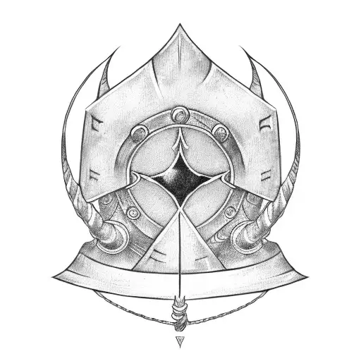 Ship Helm With Nordic Runes