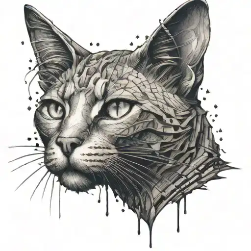 Cat Posing As The Statue Of Liberty Usa