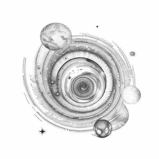 Thin Line Spiralling Galaxy