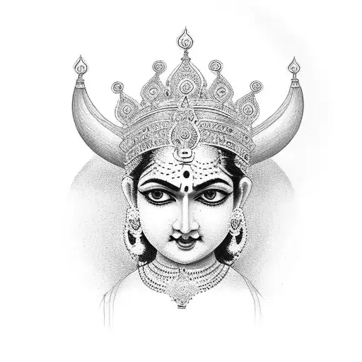 Krishna And Queen Crown