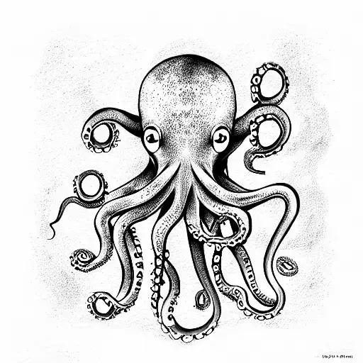 Octopus Reading A Book