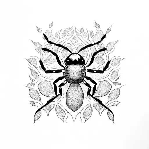 Vine Leading To A Spider