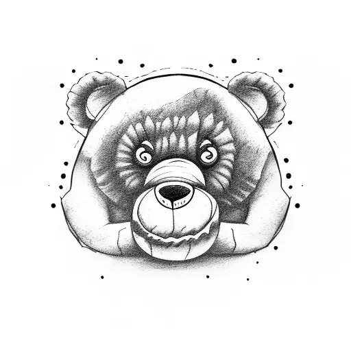 Scary Teddy Bear With Letter J