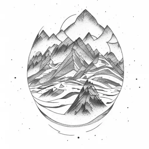 Mountain Scene Watercolour