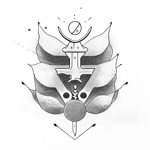 Libra Balance Symbol With Clouds And Light